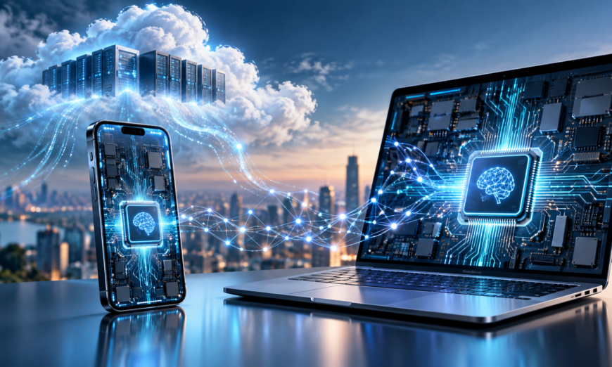 Lokálna umelá inteligencia v mobile a notebooku prepojená s cloudom